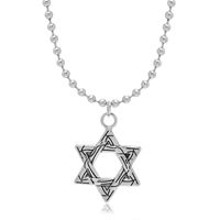 New Creative Style Retro Simple Hollow Six-pointed Star Necklace sku image 1