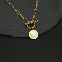 Koreanische Ot-schnalle Perlen Mehrschichtige Edelstahlhalskette sku image 6