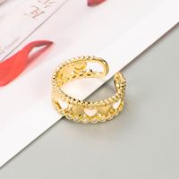 Fashion Heart-shaped Drop Oil Inlaid Zircon Opening Adjustable Ring sku image 1