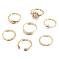 Korean Alloy Snake Open Diamond Ring Set Wholesale sku image 1