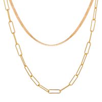 Fashion Gold Wire Lattice Multi-layer Necklace sku image 1