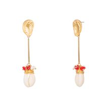 Fashion Hand-woven Long Pearl Earrings sku image 7