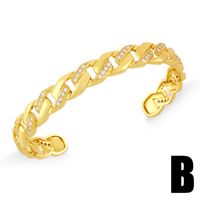 Punk Geometric Diamond Snake Bracelet sku image 2