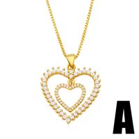 Simple Niche Hollow Heart-shaped Necklace sku image 1