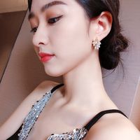 Korean Fashion Simple Pearl Grape Earrings main image 5