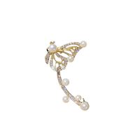 Fashion Pearl Diamond Butterfly Earrings main image 6