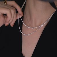 Simple Thin Sparkling Alloy Necklace main image 4