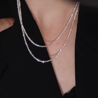 Simple Thin Sparkling Alloy Necklace main image 5
