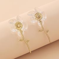 Korean Style Transparent Flower Earrings main image 5
