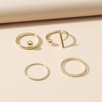 Fashion Geometric Alloy Ring Set 4 Pieces main image 3