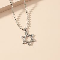 Simple Personality Creative Hollow Six-pointed Star Necklace main image 3