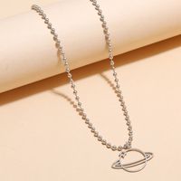 Fashion Simple Punk Hip-hop Style Hollow Universe Planet Necklace main image 2