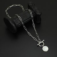 Korean Ot Buckle Pearl Multilayer Stainless Steel Necklace main image 2