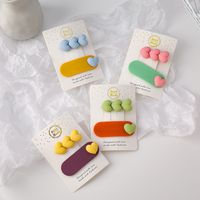 Korean Heart Color Matching Side Clip Wholesale main image 6