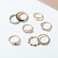Korean Alloy Snake Open Diamond Ring Set Wholesale main image 5