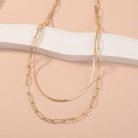 Fashion Gold Wire Lattice Multi-layer Necklace main image 2