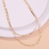 Fashion Gold Wire Lattice Multi-layer Necklace main image 4