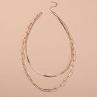 Fashion Gold Wire Lattice Multi-layer Necklace main image 5