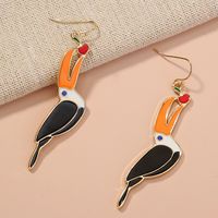 Korean Style Red Parrot Earrings Wholesale main image 4
