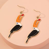 Korean Style Red Parrot Earrings Wholesale main image 5
