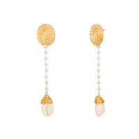 Fashion Hand-woven Long Pearl Earrings main image 5