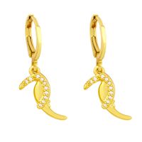 Korean Fashion Personality Simple Bee Parrot Zircon Earrings main image 4