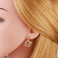 Korea's Retro Geometric Prismatic Zircon Earrings main image 6