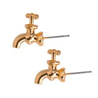 Fashion Personality Exaggerated Tri-color Faucet Earrings Wholesale main image 4