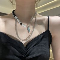 Einfache Doppellagige Perlenblitzkette main image 2