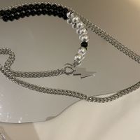 Einfache Doppellagige Perlenblitzkette main image 5