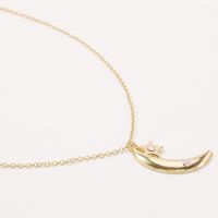 Fashion Alloy Micro-inlaid Moon Star Necklace main image 5