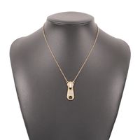 Fashion Micro-inlaid Zipper Buckle Necklace main image 6