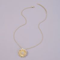 Fashion Diamond-studded Flower Geometric Necklace main image 4