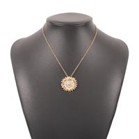 Fashion Diamond-studded Flower Geometric Necklace main image 6