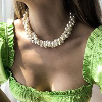 Collier De Perles Multicouche Simple À La Mode main image 3