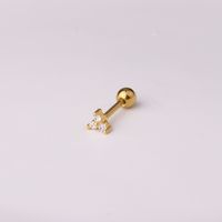 Ear Cartilage Rings & Studs Simple Style Flower Copper Plating Artificial Gemstones main image 3