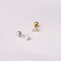Ear Cartilage Rings & Studs Simple Style Flower Copper Plating Artificial Gemstones main image 6