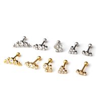 Ear Cartilage Rings & Studs Fashion Geometric Copper Plating Artificial Gemstones main image 3