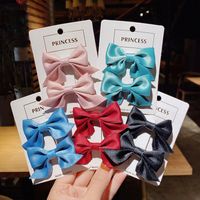 Korean Solid Color Fabric Bow Hairpin Wholesale main image 3
