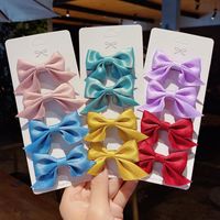 Korean Solid Color Fabric Bow Hairpin Wholesale main image 4