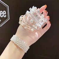 Simple Retro Double-layer Pearl Rhinestone Bracelet main image 3