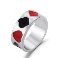 Simple Carved Flower Heart Alloy Ring Wholesale sku image 6