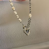 Collar De Perlas Con Colgante De Amor Barroco sku image 1