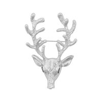 Creative Fashion Simple Deer Head Brooch sku image 2