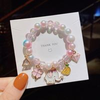 Cute Gradient Color Children's Pearl Cartoon Bracelet sku image 8