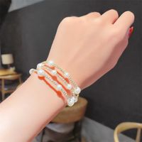 Bracelet En Strass Perle Double Couche Simple Rétro sku image 4