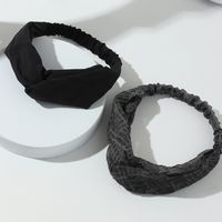 Japan And South Korea New Creative Cross-knotted Elastic Retro Headband main image 12