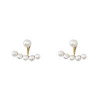 Geometric Inlaid Pearls Alloy Artificial Gemstones Earrings Ear Studs main image 6