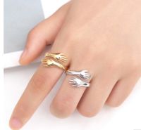 Simple New Hands Hug Couple Open Ring Wholesale main image 5