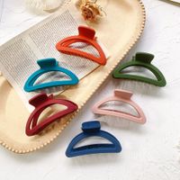 Simple Frosted Solid Color Large Hair Clip main image 3